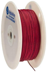 Alpha Wire - 24 AWG, 1 Strand, 305 m OAL, Tinned Copper Hook Up Wire - Red PVC Jacket, 0.052" Diam - Apex Tool & Supply