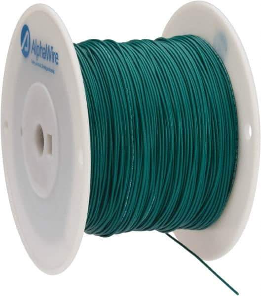 Alpha Wire - 22 AWG, 7 Strand, 305 m OAL, Tinned Copper Hook Up Wire - Green PVC Jacket, 0.062" Diam - Apex Tool & Supply