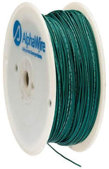 Alpha Wire - 22 AWG, 1 Strand, 305 m OAL, Tinned Copper Hook Up Wire - Green PVC Jacket, 0.057" Diam - Apex Tool & Supply