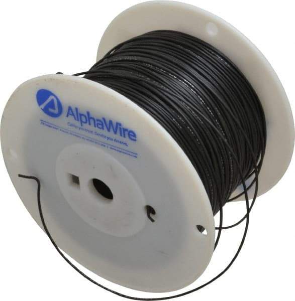 Alpha Wire - 20 AWG, 10 Strand, 305 m OAL, Tinned Copper Hook Up Wire - Black PVC Jacket, 0.069" Diam - Apex Tool & Supply