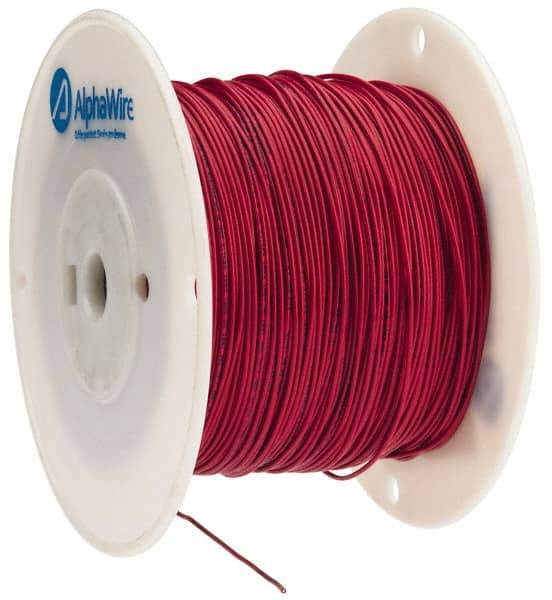 Alpha Wire - 20 AWG, 1 Strand, 305 m OAL, Tinned Copper Hook Up Wire - Red PVC Jacket, 0.064" Diam - Apex Tool & Supply