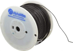 Alpha Wire - 18 AWG, 1 Strand, 305 m OAL, Tinned Copper Hook Up Wire - Black PVC Jacket, 0.072" Diam - Apex Tool & Supply