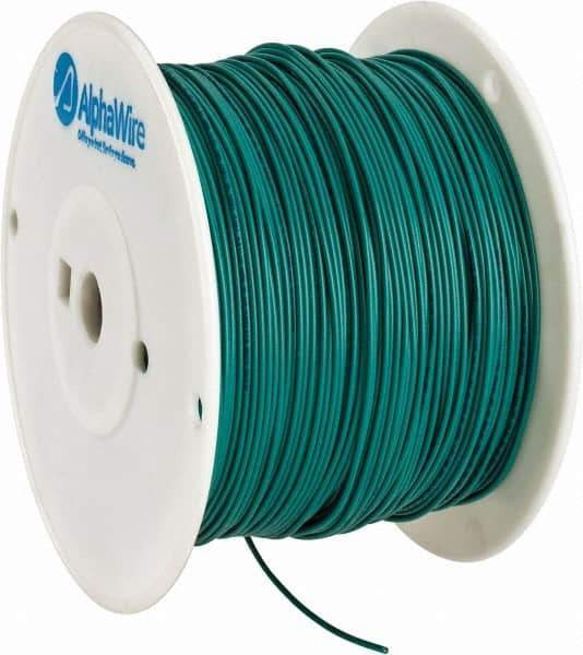 Alpha Wire - 18 AWG, 1 Strand, 305 m OAL, Tinned Copper Hook Up Wire - Green PVC Jacket, 0.072" Diam - Apex Tool & Supply