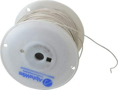 Alpha Wire - 18 AWG, 1 Strand, 305 m OAL, Tinned Copper Hook Up Wire - White PVC Jacket, 0.072" Diam - Apex Tool & Supply