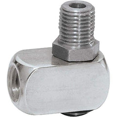 Dynabrade - 1/4 Male NPT Pneumatic Hose Single Pivot Fitting - Aluminum - Apex Tool & Supply