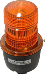 Federal Signal Corp - 120 VAC, 4X NEMA Rated, Strobe Tube, Amber, Low Profile Mini Strobe Light - 65 to 95 Flashes per min, 1/2 Inch Pipe, 3-1/8 Inch Diameter, 5.7 Inch High, IP66 Ingress Rating, Pipe Mount - Apex Tool & Supply