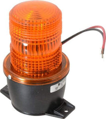 Federal Signal Corp - 12 to 48 VDC, 4X NEMA Rated, Strobe Tube, Amber, Low Profile Mini Strobe Light - 65 to 95 Flashes per min, 3-1/8 Inch Diameter, 5.1 Inch High, IP66 Ingress Rating, T Mount - Apex Tool & Supply