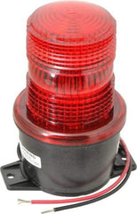 Federal Signal Corp - 12 to 48 VDC, 4X NEMA Rated, Strobe Tube, Red, Low Profile Mini Strobe Light - 65 to 95 Flashes per min, 3-1/8 Inch Diameter, 5.1 Inch High, IP66 Ingress Rating, T Mount - Apex Tool & Supply