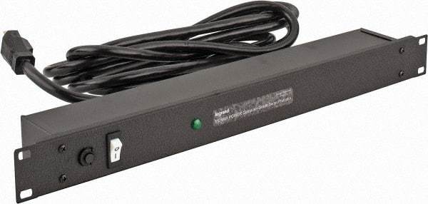 Wiremold - 6 Outlets, 120 Volts, 20 Amps, 15' Cord, Power Outlet Strip - 1 Circuits, Rack Mount, 5-15P NEMA Configuration, cULus, UL Listed File 1449 - Apex Tool & Supply