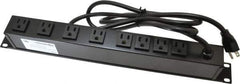 Wiremold - 8 Outlets, 120 Volts, 15 Amps, 6' Cord, Power Outlet Strip - Rack Mount, 5-15 NEMA Configuration, 19" Strip, CSA Certified, UL Recognized - Apex Tool & Supply