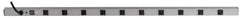 Wiremold - 10 Outlets, 120 Volts, 20 Amps, 15' Cord, Power Outlet Strip - Rack Mount, L5-20P NEMA Configuration, cULus, UL Listed File 1449 - Apex Tool & Supply