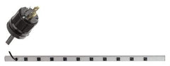 Wiremold - 10 Outlets, 120 Volts, 20 Amps, 6' Cord, Power Outlet Strip - Rack Mount, L5-20P NEMA Configuration, 48" Strip, cULus, UL Listed File 1449 - Apex Tool & Supply