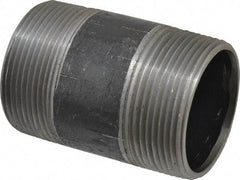 B&K Mueller - Schedule 40, 2-1/2" Diam x 4" Long Steel Black Pipe Nipple - Threaded - Apex Tool & Supply