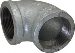 Value Collection - Class 150, 1-1/2" Galvanized Pipe 90° Elbow - Threaded, Malleable Iron - Apex Tool & Supply