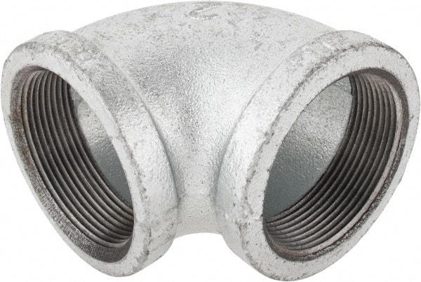 Value Collection - Class 150, 2" Galvanized Pipe 90° Elbow - Threaded, Malleable Iron - Apex Tool & Supply