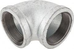 Value Collection - Class 150, 2" Galvanized Pipe 90° Elbow - Threaded, Malleable Iron - Apex Tool & Supply