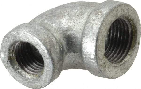 B&K Mueller - Class 150, 3/8 x 1/4" Galvanized Pipe 90° Reducing Elbow - Threaded, Malleable Iron - Apex Tool & Supply
