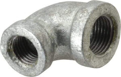 B&K Mueller - Class 150, 3/8 x 1/4" Galvanized Pipe 90° Reducing Elbow - Threaded, Malleable Iron - Apex Tool & Supply