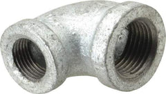 B&K Mueller - Class 150, 1/2 x 3/8" Galvanized Pipe 90° Reducing Elbow - Threaded, Malleable Iron - Apex Tool & Supply