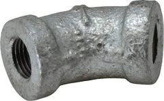 B&K Mueller - Class 150, 1/8" Galvanized Pipe 45° Elbow - Threaded, Malleable Iron - Apex Tool & Supply