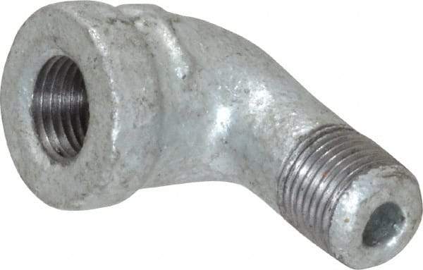 B&K Mueller - Class 150, 1/8" Galvanized Pipe 90° Street Elbow - Threaded, Malleable Iron - Apex Tool & Supply