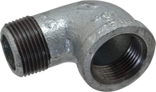 B&K Mueller - Class 150, 1" Galvanized Pipe 90° Street Elbow - Threaded, Malleable Iron - Apex Tool & Supply