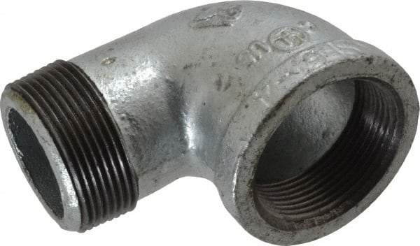 Value Collection - Class 150, 1-1/2" Galvanized Pipe 90° Street Elbow - Threaded, Malleable Iron - Apex Tool & Supply
