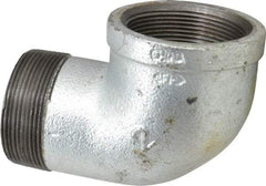Value Collection - Class 150, 2" Galvanized Pipe 90° Street Elbow - Threaded, Malleable Iron - Apex Tool & Supply