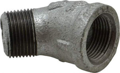 B&K Mueller - Class 150, 3/4" Galvanized Pipe 45° Street Elbow - Threaded, Malleable Iron - Apex Tool & Supply