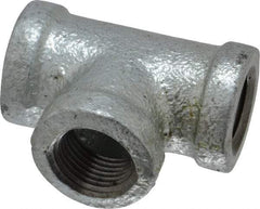 B&K Mueller - Class 150, 3/8" Galvanized Pipe Tee - Threaded, Malleable Iron - Apex Tool & Supply