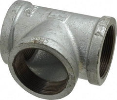 Value Collection - Class 150, 2" Galvanized Pipe Tee - Threaded, Malleable Iron - Apex Tool & Supply