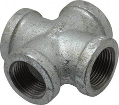 B&K Mueller - Class 150, 3/4" Galvanized Pipe Cross - Threaded, Malleable Iron - Apex Tool & Supply