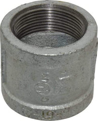 B&K Mueller - Class 150, 1-1/2" Galvanized Pipe Coupling (Right Hand) - Threaded, Malleable Iron - Apex Tool & Supply