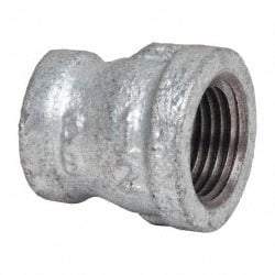 B&K Mueller - Class 150, 1/2 x 3/8" Galvanized Pipe Reducing Coupling - Threaded, Malleable Iron - Apex Tool & Supply
