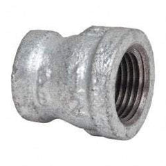 B&K Mueller - Class 150, 1/2 x 3/8" Galvanized Pipe Reducing Coupling - Threaded, Malleable Iron - Apex Tool & Supply