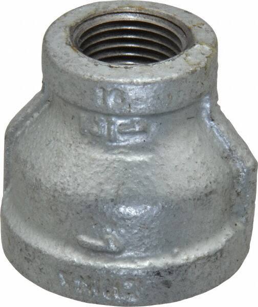 B&K Mueller - Class 150, 1 x 1/2" Galvanized Pipe Reducing Coupling - Threaded, Malleable Iron - Apex Tool & Supply