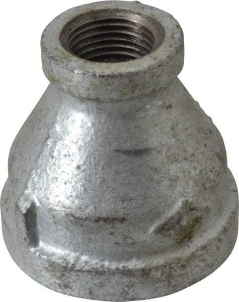 B&K Mueller - Class 150, 1-1/4 x 1/2" Galvanized Pipe Reducing Coupling - Threaded, Malleable Iron - Apex Tool & Supply