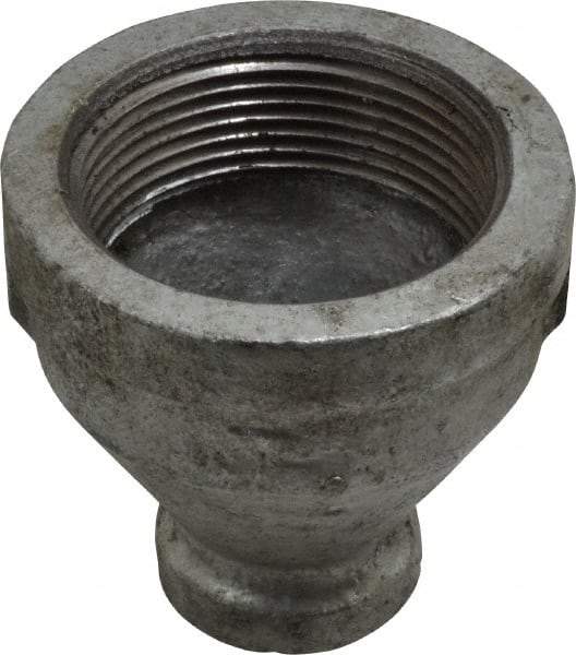 B&K Mueller - Class 150, 1-1/2 x 1/2" Galvanized Pipe Reducing Coupling - Threaded, Malleable Iron - Apex Tool & Supply