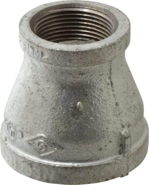 B&K Mueller - Class 150, 2 x 1-1/4" Galvanized Pipe Reducing Coupling - Threaded, Malleable Iron - Apex Tool & Supply