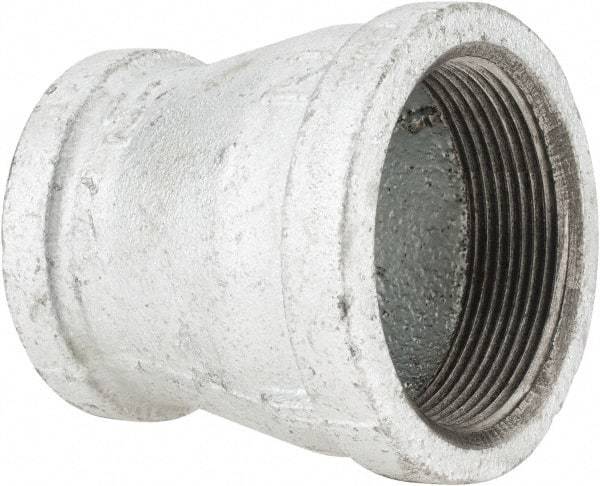 B&K Mueller - Class 150, 2 x 1-1/2" Galvanized Pipe Reducing Coupling - Threaded, Malleable Iron - Apex Tool & Supply