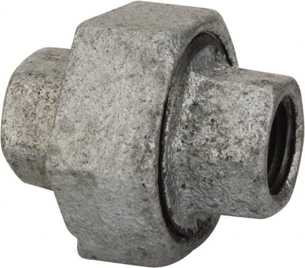 B&K Mueller - Class 150, 1/8" Galvanized Pipe Union - Threaded, Malleable Iron - Apex Tool & Supply