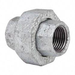 Value Collection - Class 150, 1/2" Galvanized Pipe Union - Threaded, Malleable Iron - Apex Tool & Supply