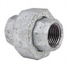 Value Collection - Class 150, 1/2" Galvanized Pipe Union - Threaded, Malleable Iron - Apex Tool & Supply