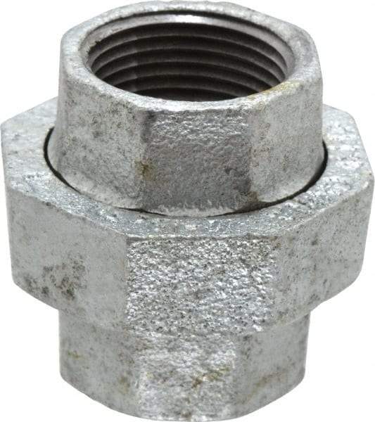 Value Collection - Class 150, 1" Galvanized Pipe Union - Threaded, Malleable Iron - Apex Tool & Supply