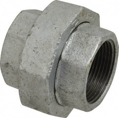 B&K Mueller - Class 150, 1-1/4" Galvanized Pipe Union - Threaded, Malleable Iron - Apex Tool & Supply
