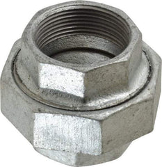 Value Collection - Class 150, 1-1/2" Galvanized Pipe Union - Threaded, Malleable Iron - Apex Tool & Supply