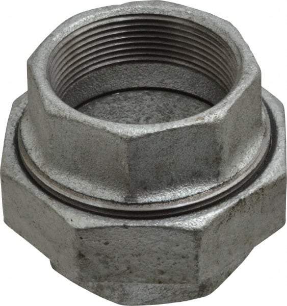 Value Collection - Class 150, 2" Galvanized Pipe Union - Threaded, Malleable Iron - Apex Tool & Supply