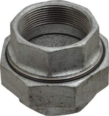 Value Collection - Class 150, 2" Galvanized Pipe Union - Threaded, Malleable Iron - Apex Tool & Supply