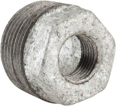 B&K Mueller - Class 150, 1 x 3/8" Galvanized Pipe Hex Bushing - Threaded, Malleable Iron - Apex Tool & Supply