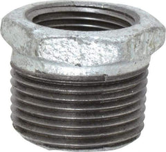 Value Collection - Class 150, 1 x 3/4" Galvanized Pipe Hex Bushing - Threaded, Malleable Iron - Apex Tool & Supply